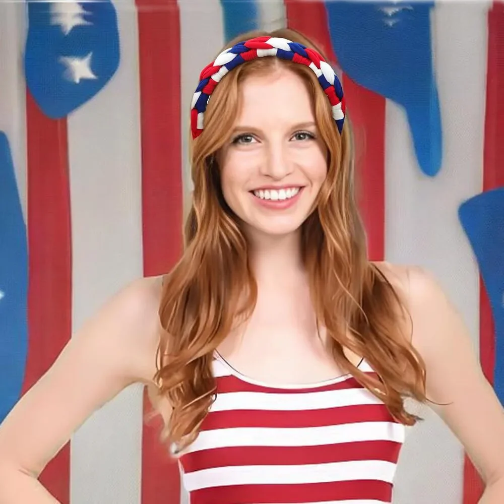 4th of July Outfits for Women Braided Headband for Girls Hair Accessories